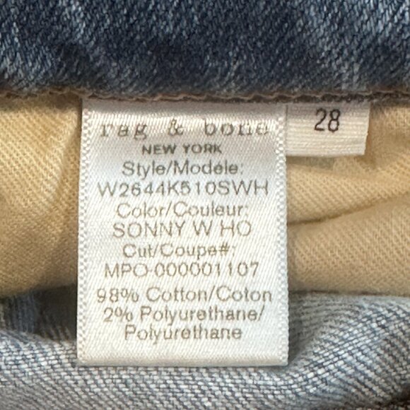 rag & bone Dre ankle boyfriend jeans low-rise slim Boho Sz 28 #W26443K510SWH - Picture 5 of 15